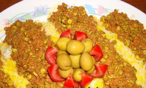 ونوشک پلو از غذاهای سنتی کرمانشاه